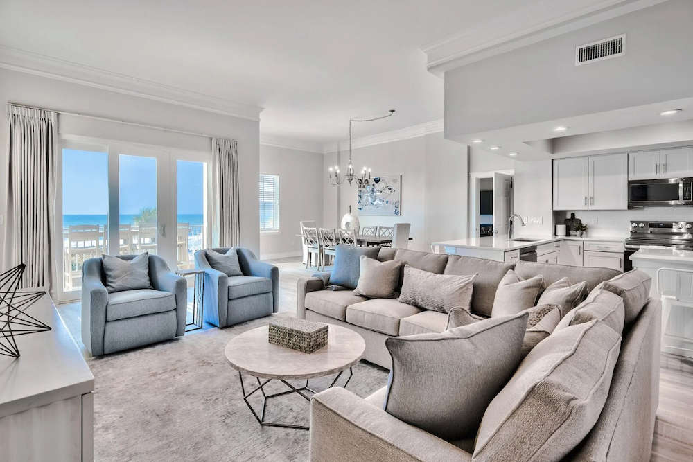 Destin Florida vacation rental living area