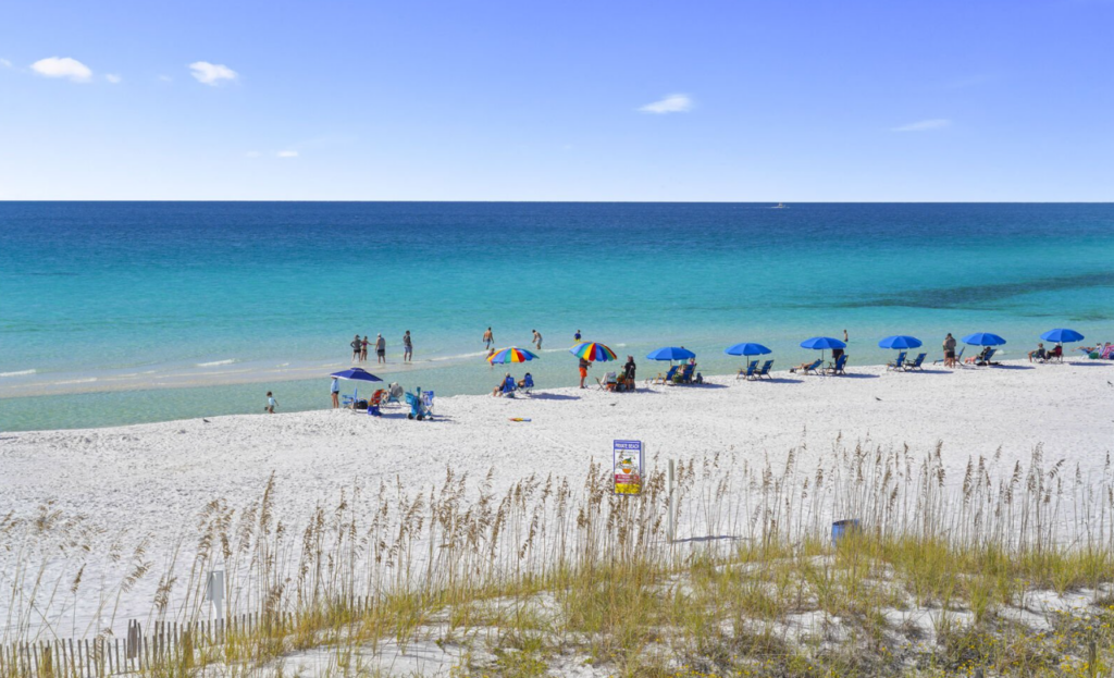 People on the beach in Destin, Florida