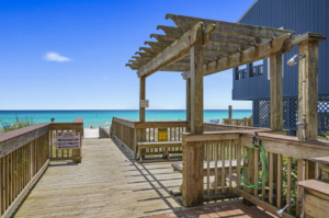 View of the Gulf from a boardwalk at the Cabana Club